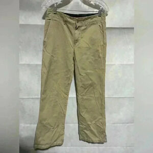 Lauren Ralph Lauren Women's Khaki Chino Pants Size 6 Wide Leg Solid Cotton Blend